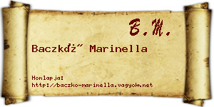 Baczkó Marinella névjegykártya